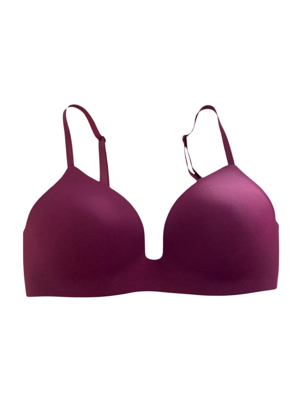 Victoria’s Secret T-Shirt Lightly-Lined Wireless Bra in burgundy / wine color